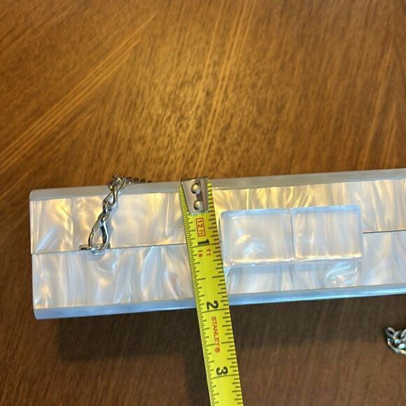 Rae of Light Mother Of Pearl Acrylic Wedding Custom Made BOWMAN Purse - Picture 13 of 13